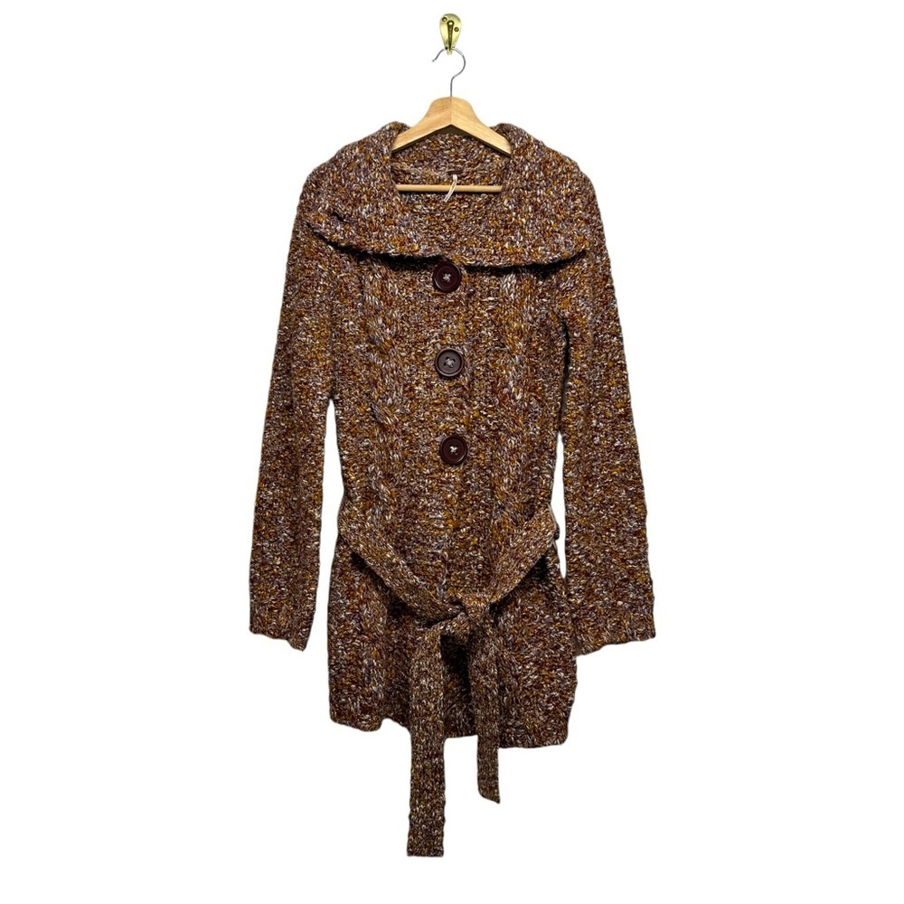 Free People Brown Knit Cardigan